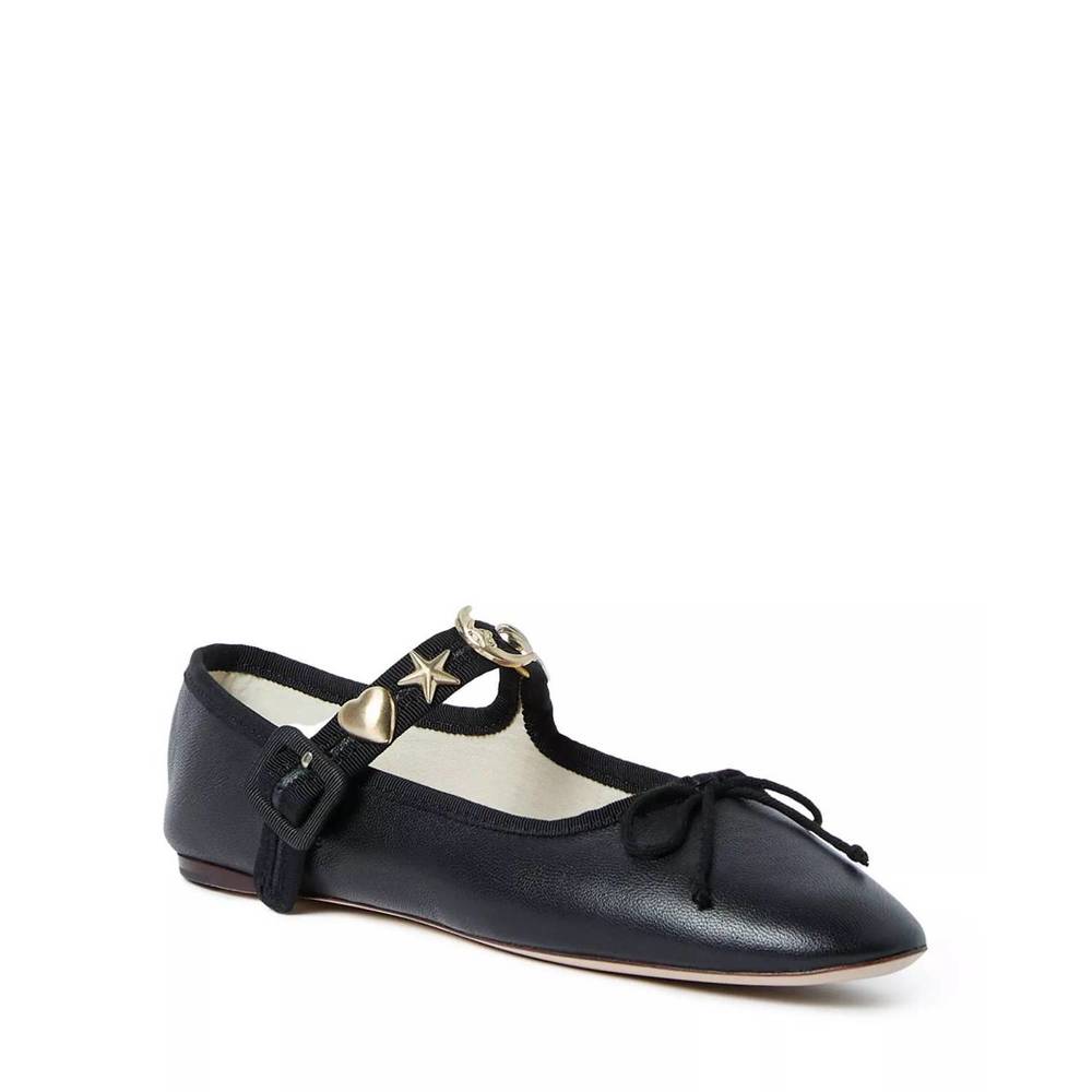 NEW LOEFFLER RANDALL women's chiara mary jane flats in black